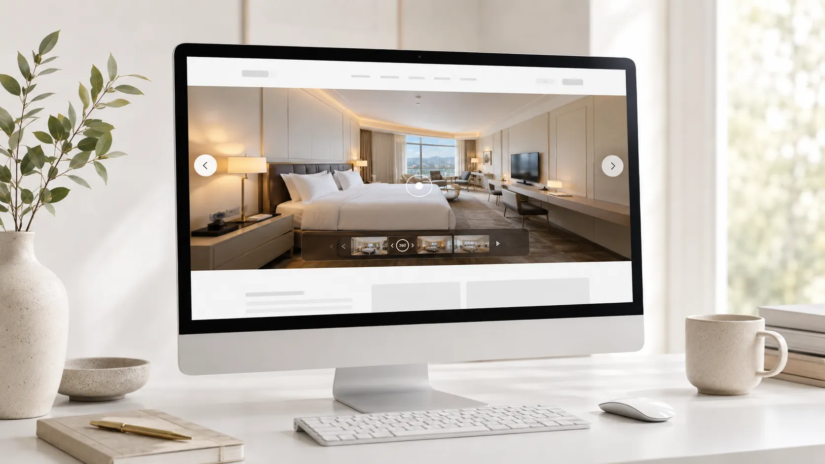 360-graden virtuele tour direct geïntegreerd op een websitepagina