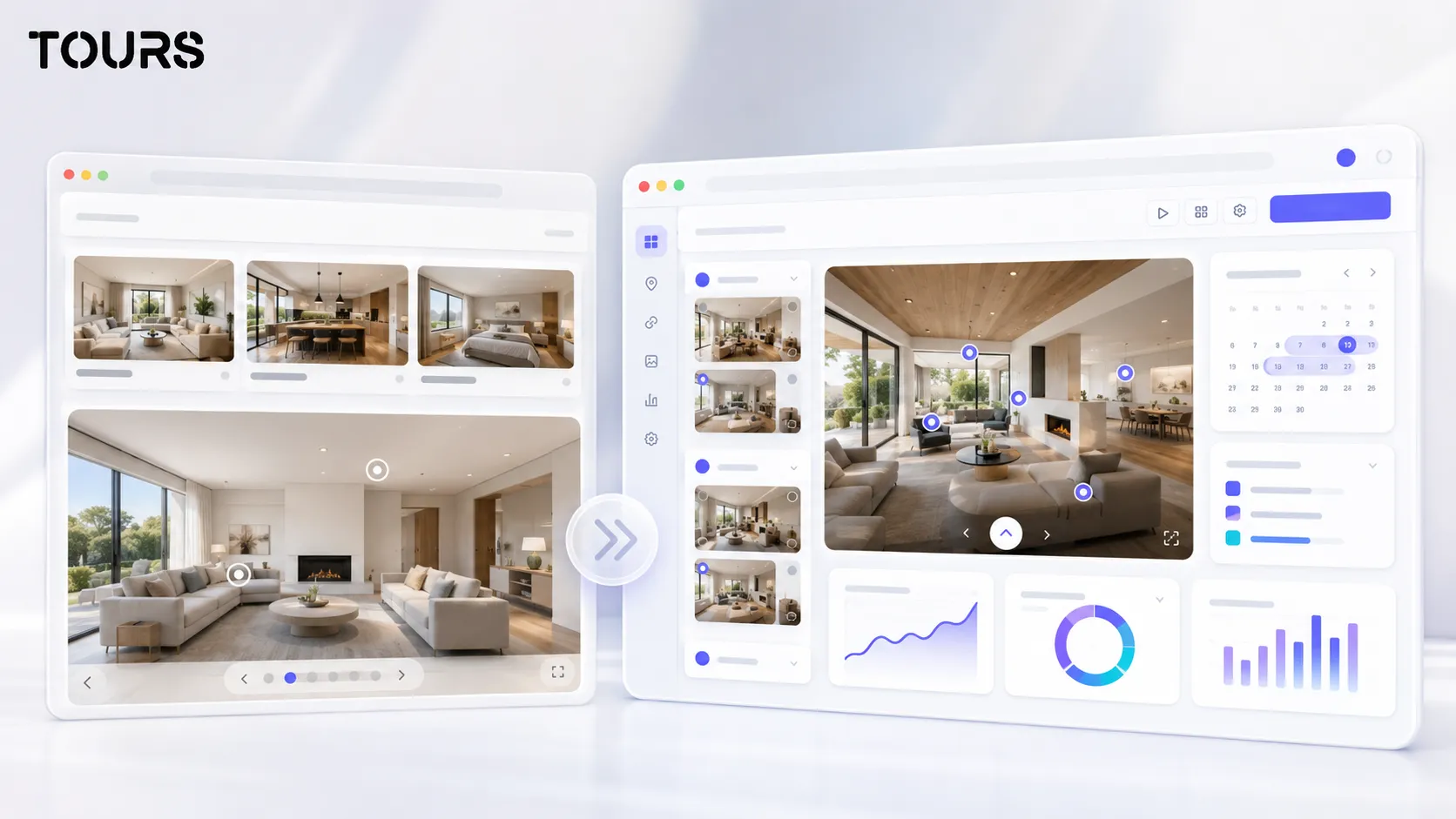 Move from a test 360 tour to a commercial tour with clear actions