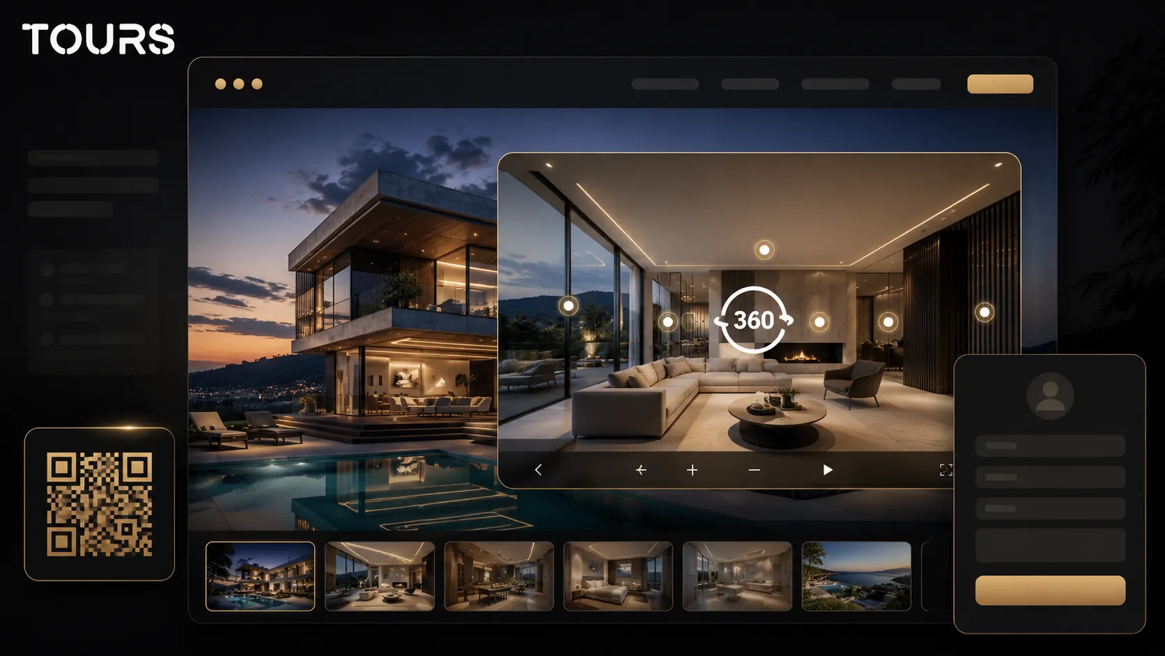 Incorporação no site de uma visita virtual para uma propriedade de luxo