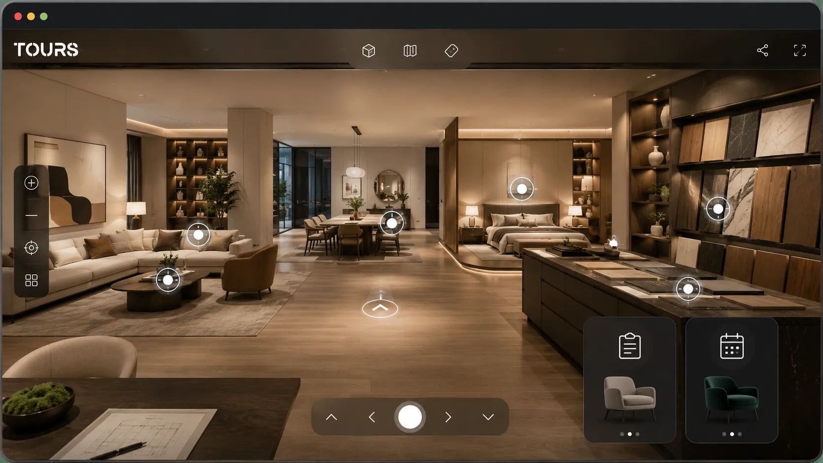 Furniture showroom virtual tour: a 360° presentation that helps customers choose