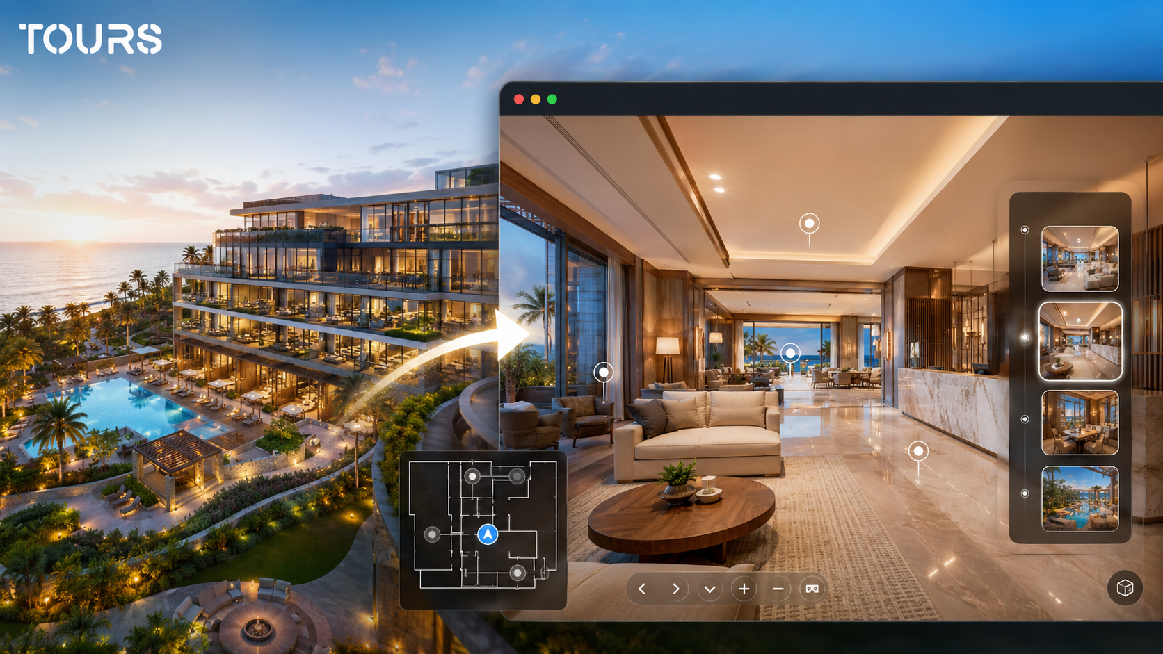 Comparaison entre prise de vue par drone et visite virtuelle 360° pour l'intérieur